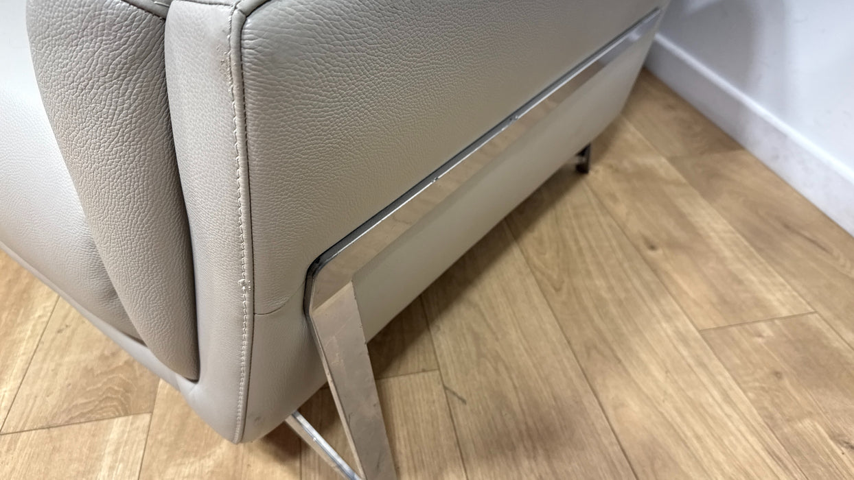 Sofology Loreto Leather 2 Seater in Amalfi Grey
