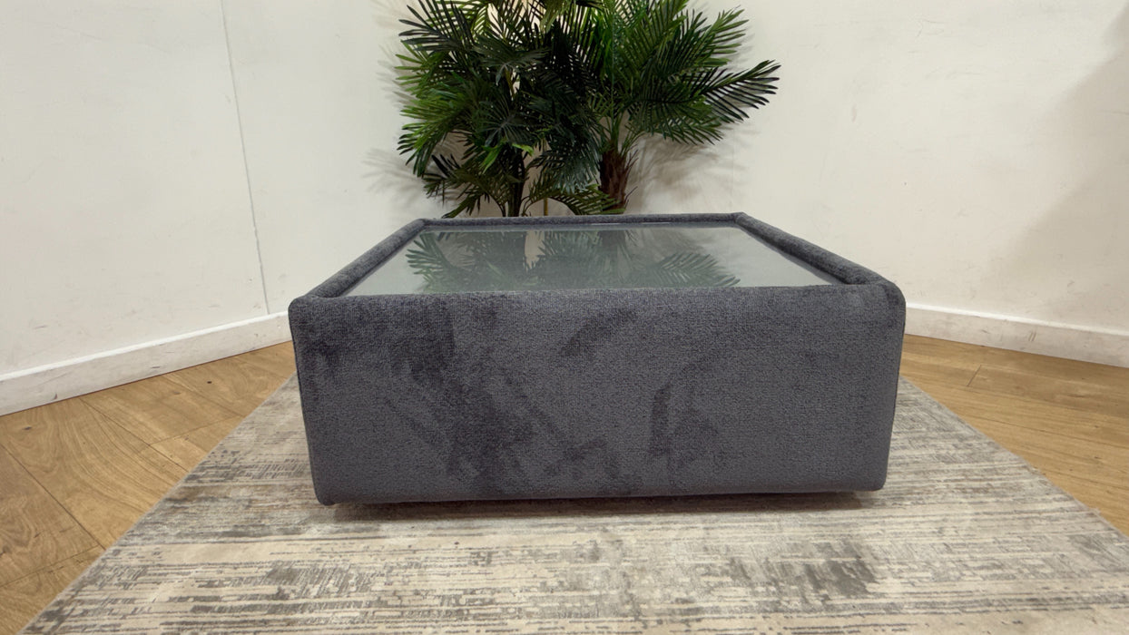 Sofology Amalfi Square Table inCosy Chenille Harbour All Over
