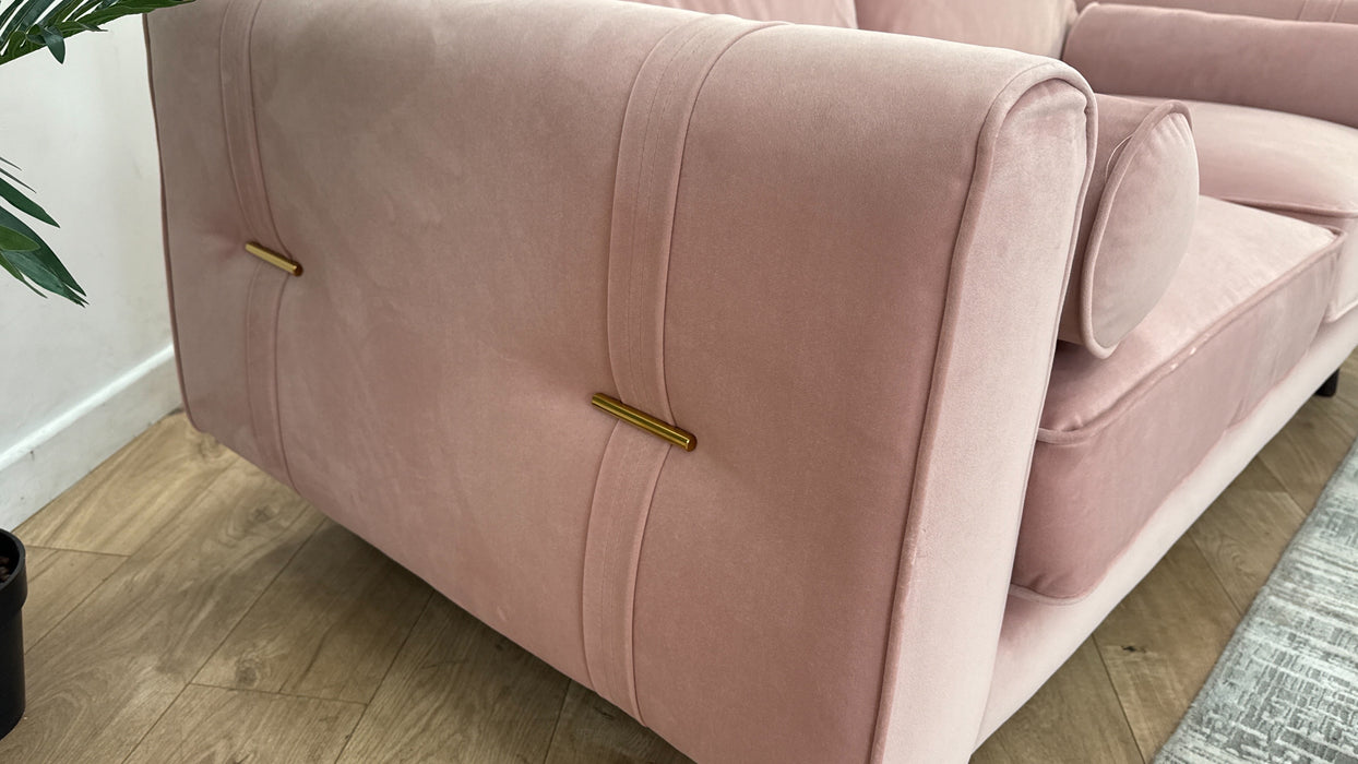 DFS Highgate 3 Seater Fabric Sofa in Blush