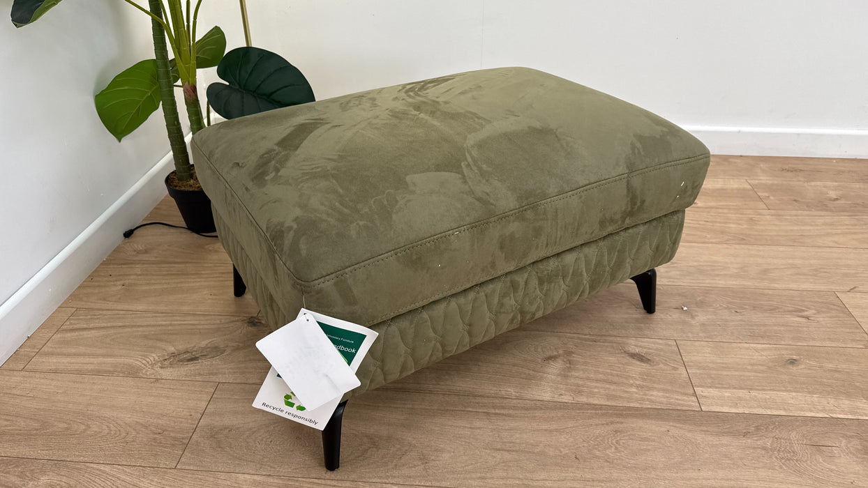 Sofology Muse Fabric Designer Footstool in Lifestyle Plush Olive