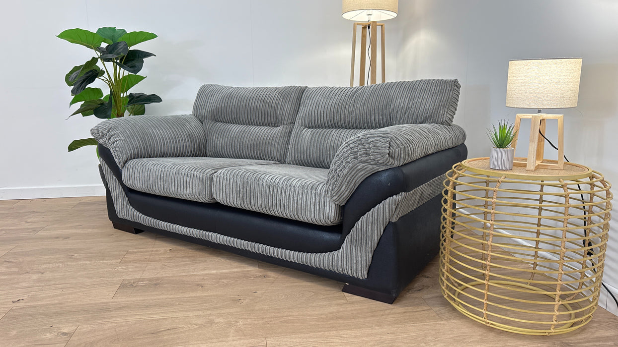 Zana 3 Seater - Fabric Sofa - Grey