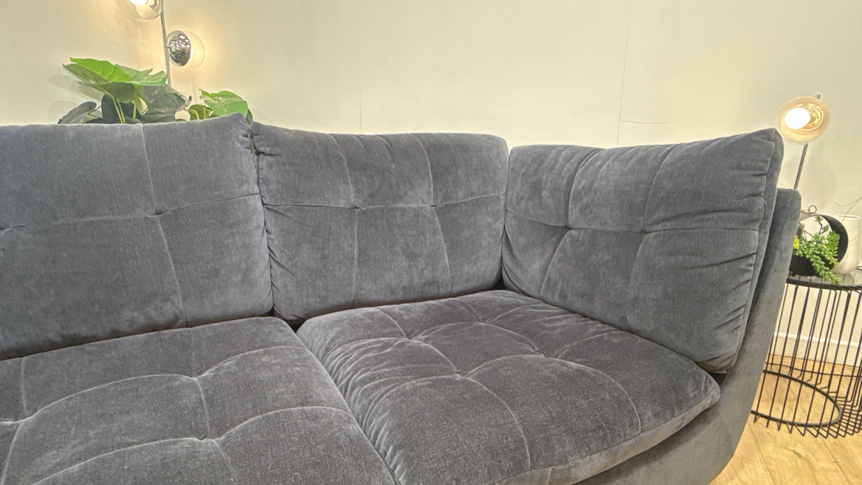 Sofology Cocoon Fabric 4 Seater in Relaxed Chenille Ink