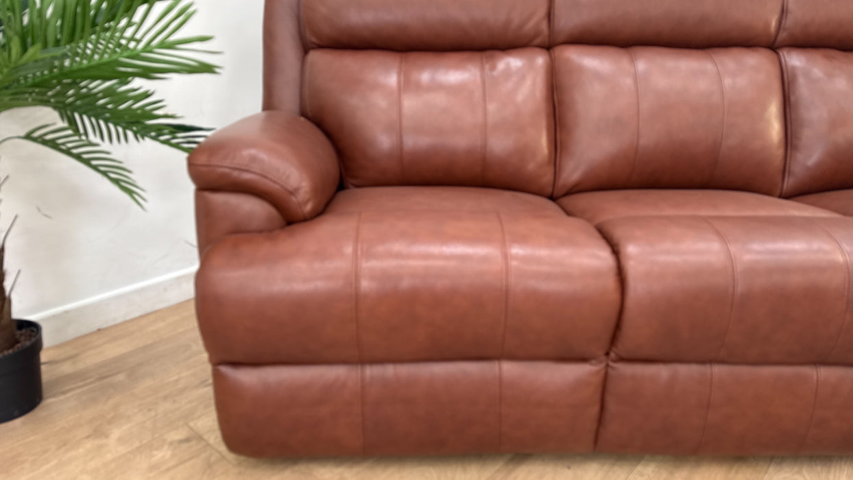 Sofology Gracie Leather 3 Seater in Trusty Sheen Butterscotch