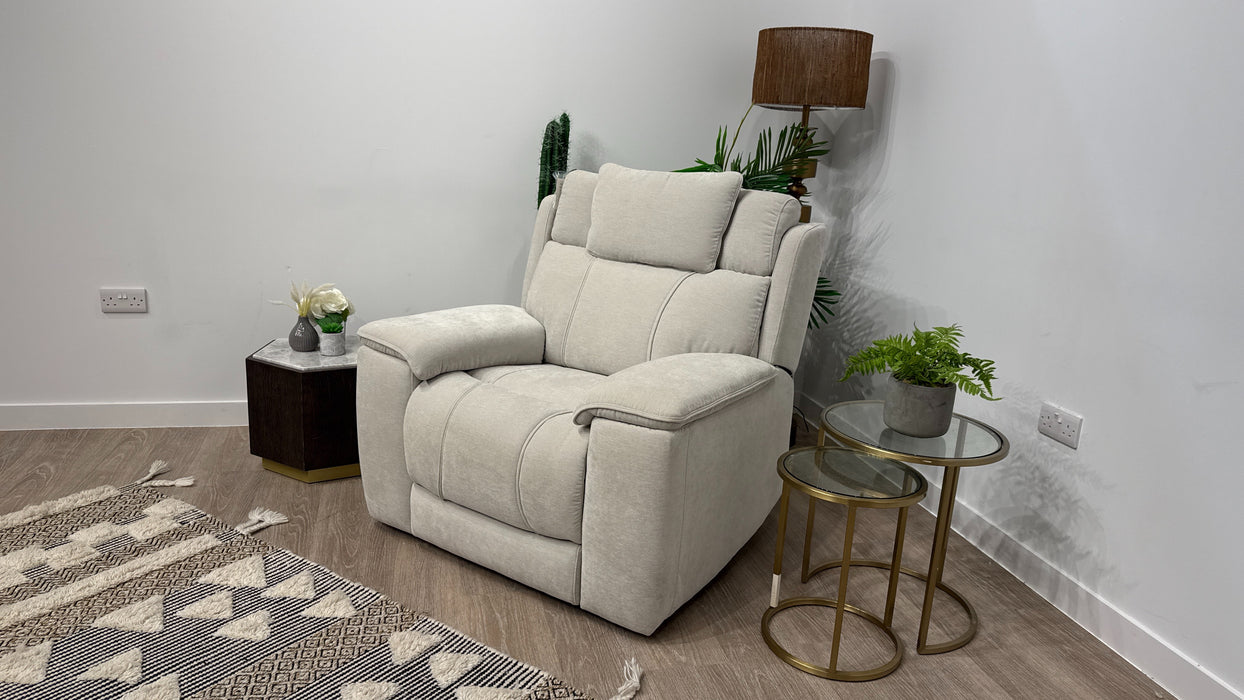 DFS Aventra Power Recline Chair In Silver