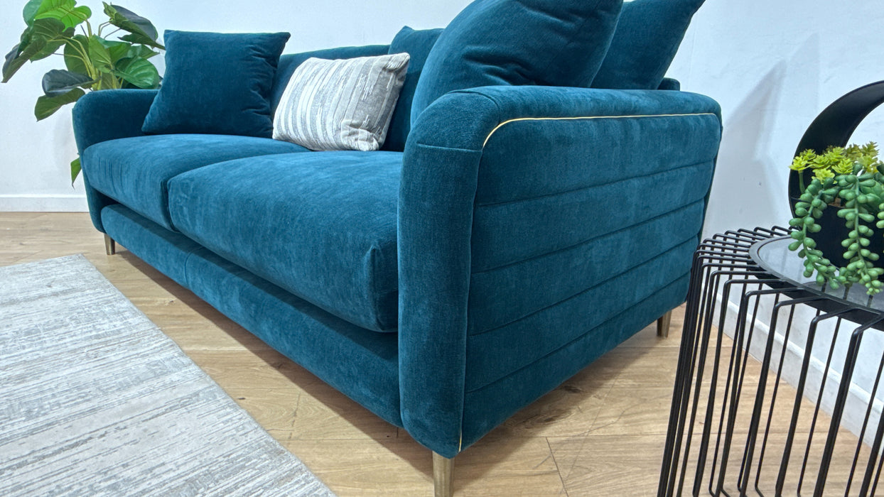 Sofology Midland Hill Fabric 4 Seater in Chamonix Teal/Falletto Silver Mix