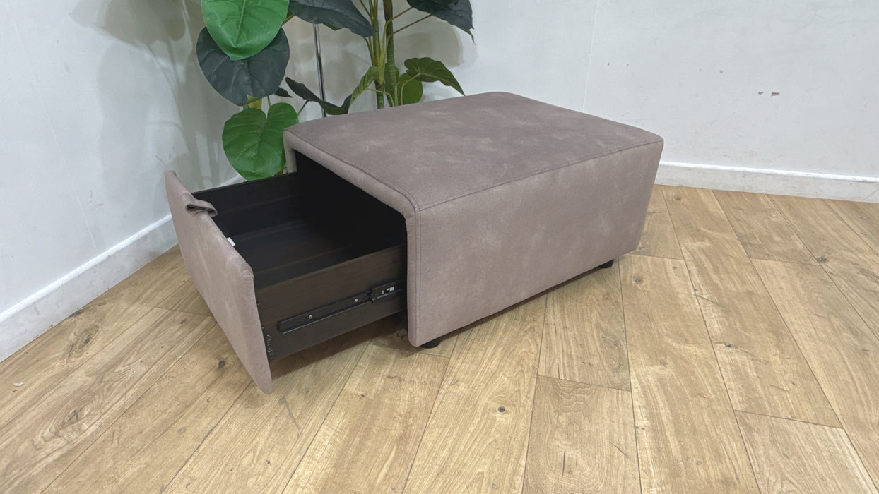 Sofology Premiere Fabric Designer Storage Footstool in Lifestyle Flecked Nutmeg