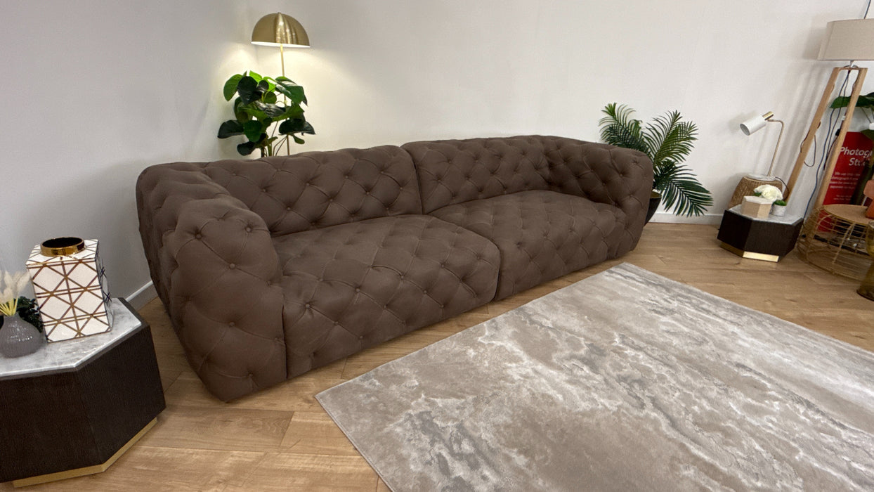 Sofology The Venezia Leather 4 Seater in Character Vintage Espresso