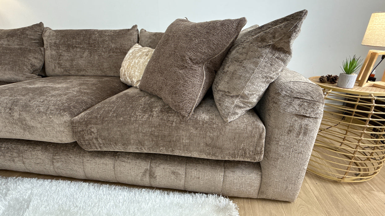 The Westwood 3 Corner 3 -  Fabric Sofa - Teddy Chenille Mink Mix