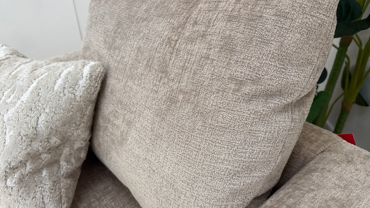 Sofology Majestica Fabric Chair in Teddy Chenille Natural Mix