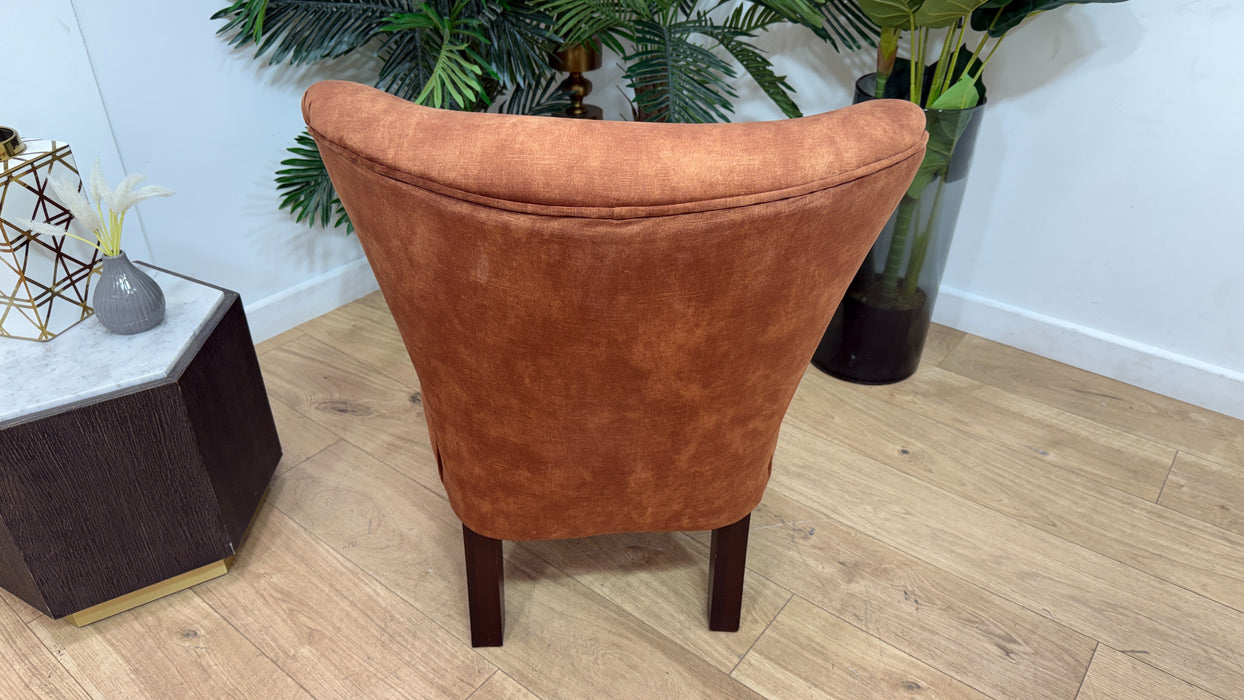 Sofology Bartelli Fabric Accent Chair in Sublime Rust