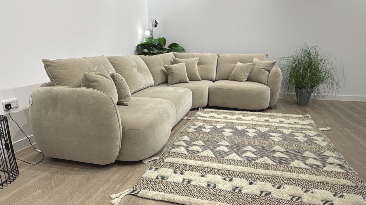 Sofology Sydney 3 Corner 1.5 Fabric Sofa in Mushroom