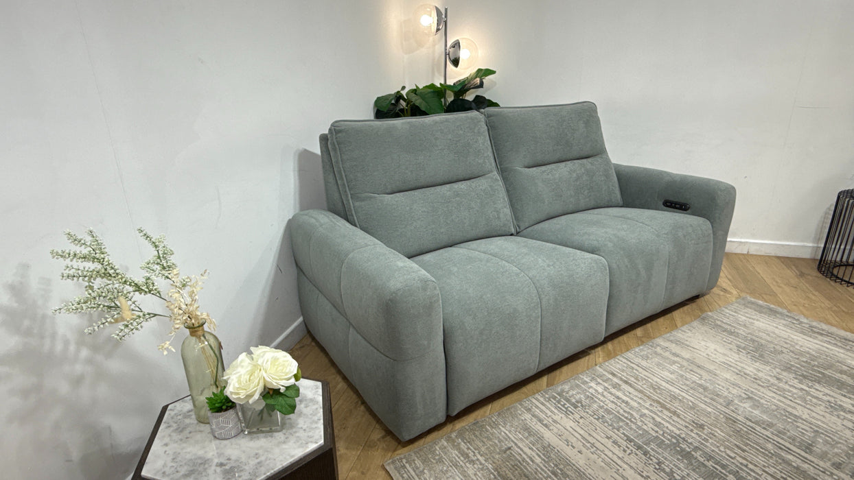 Sofology Sanctuary Fabric 2.5 Seater Power Recliner in Soft Sherpa Seafoam