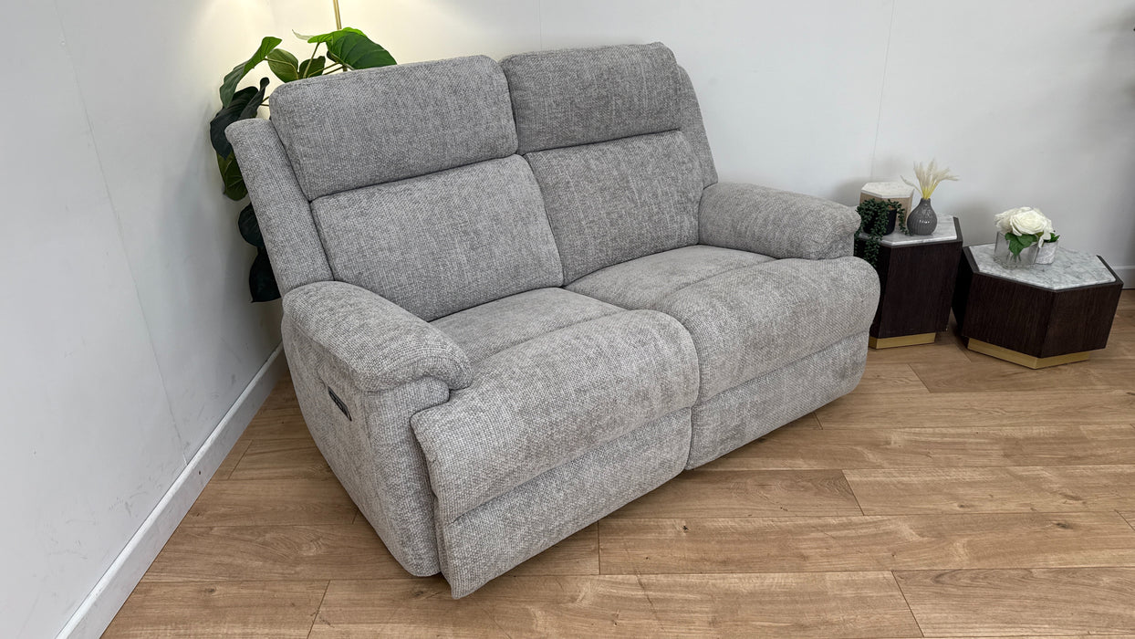 Sofology The Gracie 2 Seater Fabric Recliner Sofa in Hopsack Chenille Dove