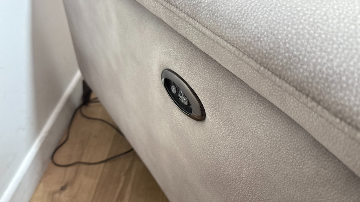 Sofology Illinois Fabric 3 Seater Chaise Power Recliner in Lifestyle Mottled Marble