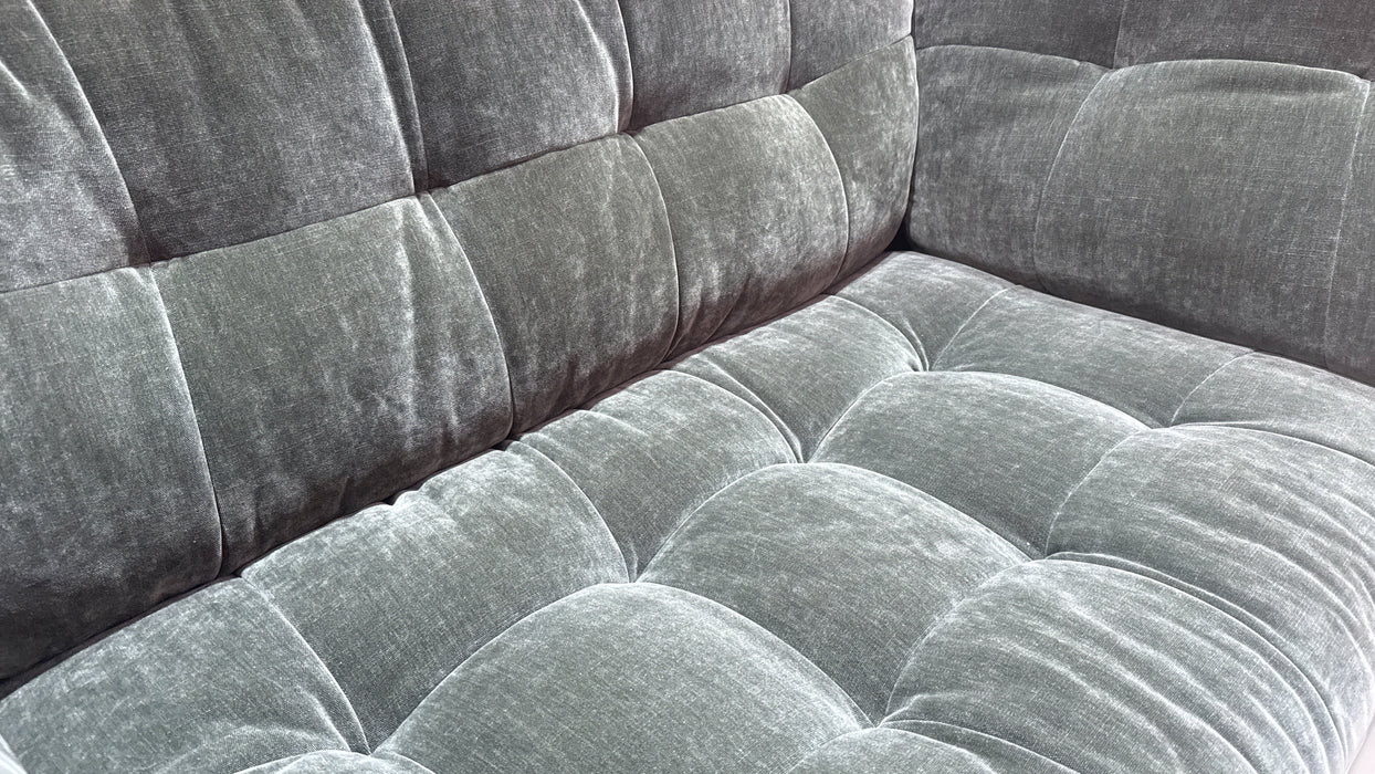 Sofology The Cocoon Fabric 2 Seater in Relaxed Chenille Pine