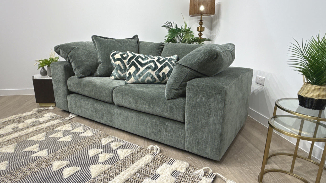 Sofology Harrington Fabric 2 Seater in Soft Slub Chenille Pine Mix