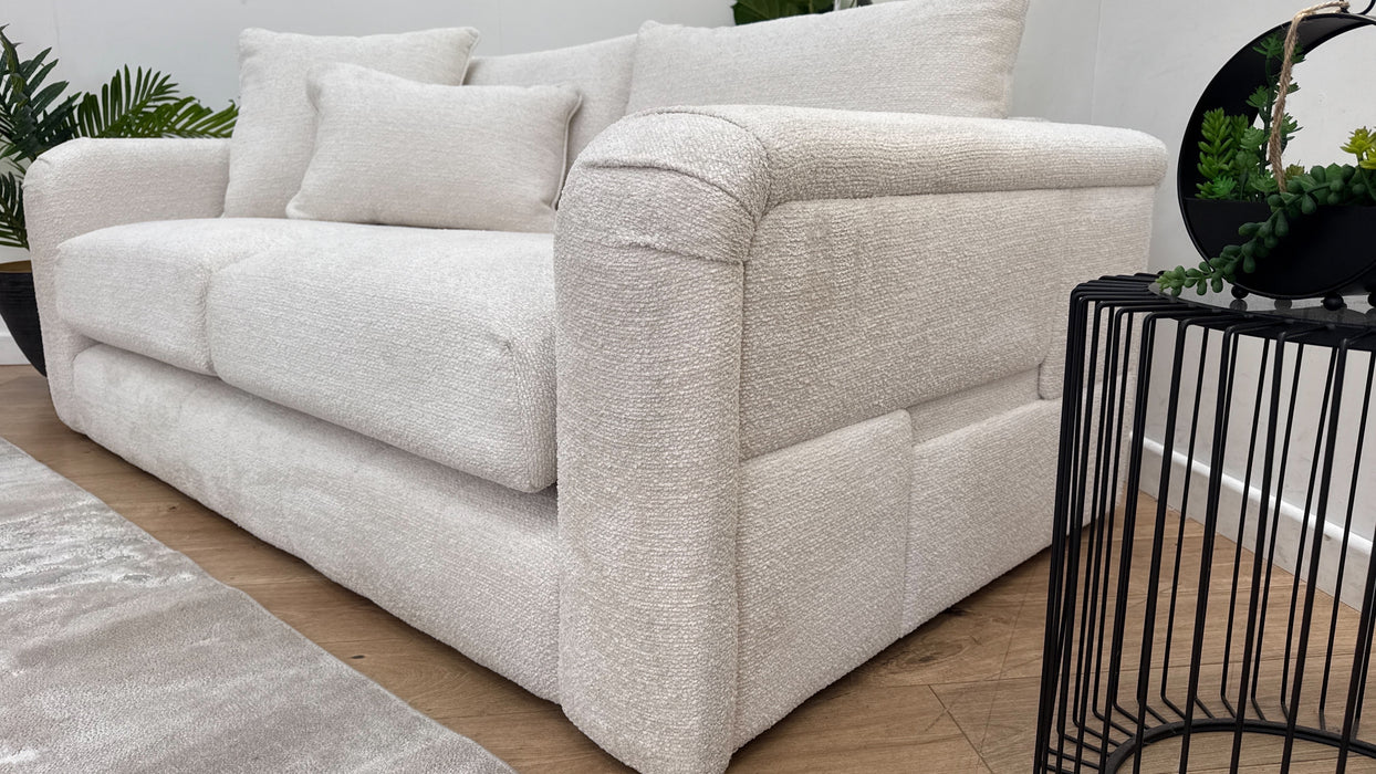 Sofology The Westwood Fabric 2 Seater Soft Boucle Ecru Mix All Over