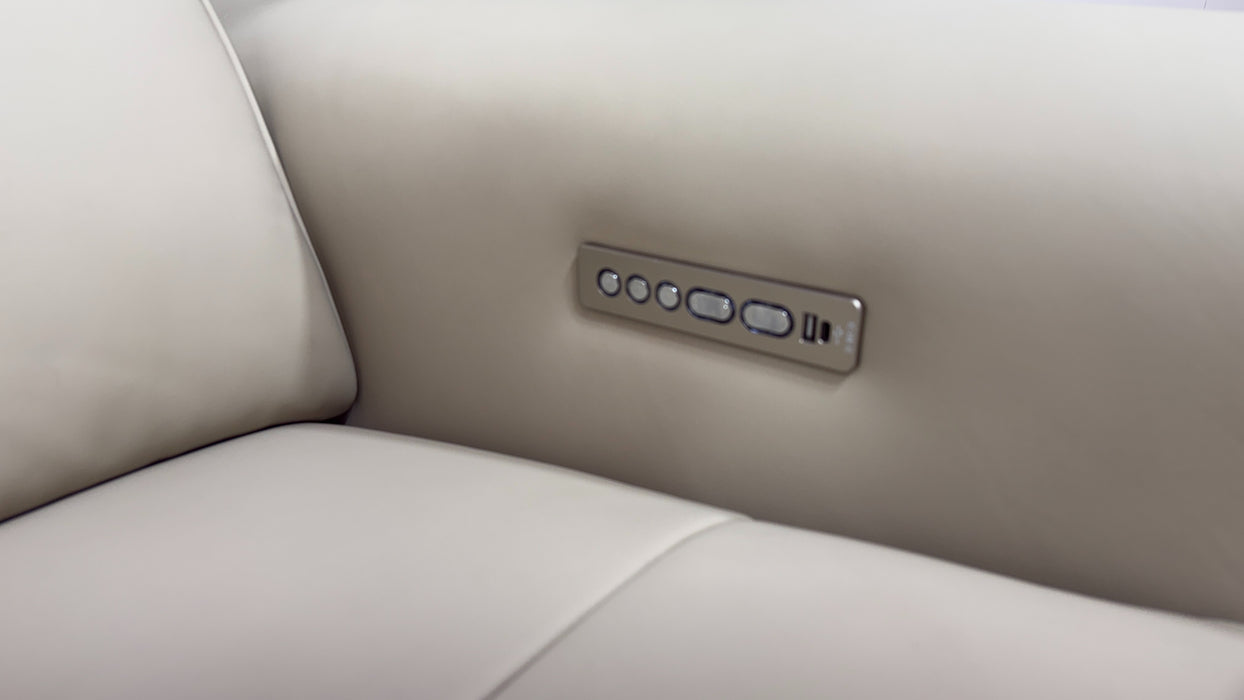 Sofology Riviera Leather 2.5 Seater Power Recliner/Headrest in Trusty Super Matt Stone