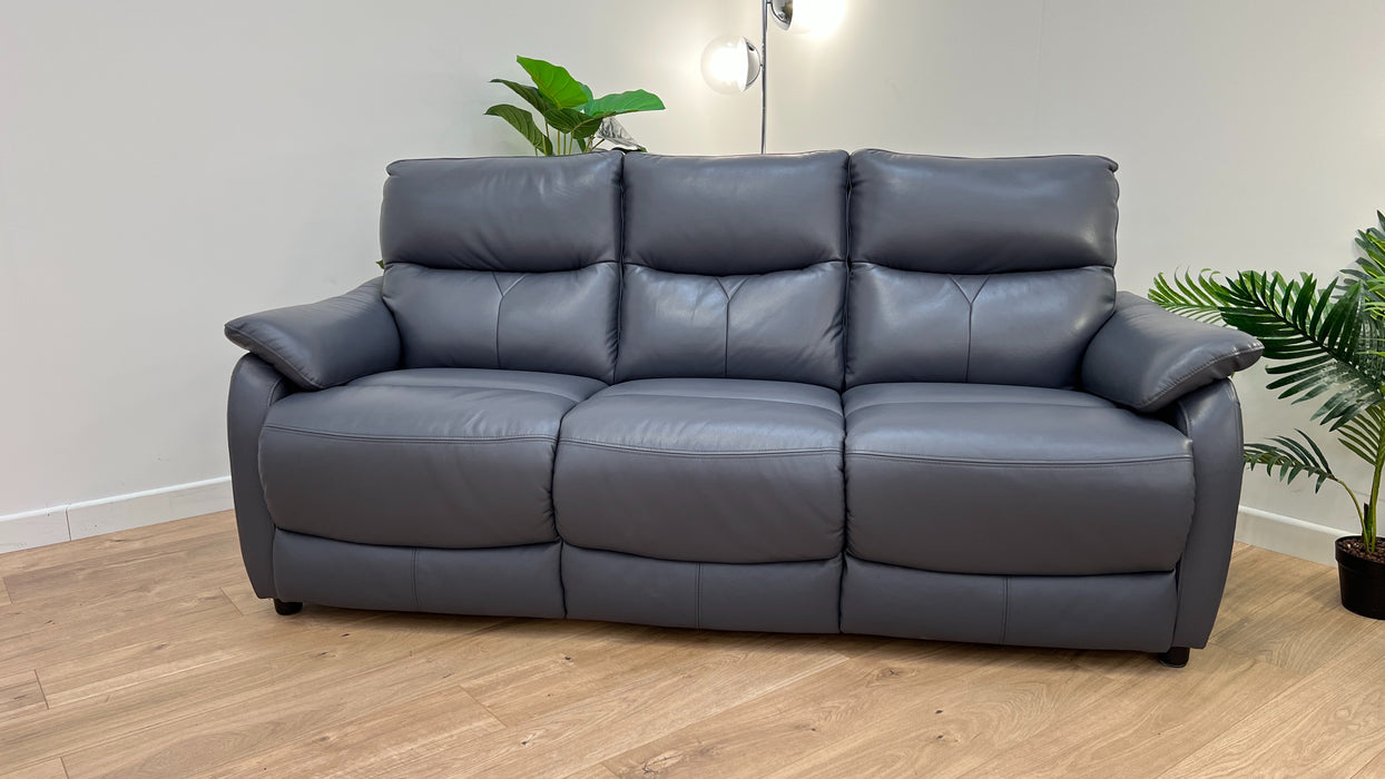 Albion 3 Seater - Leather - Lavender Grey