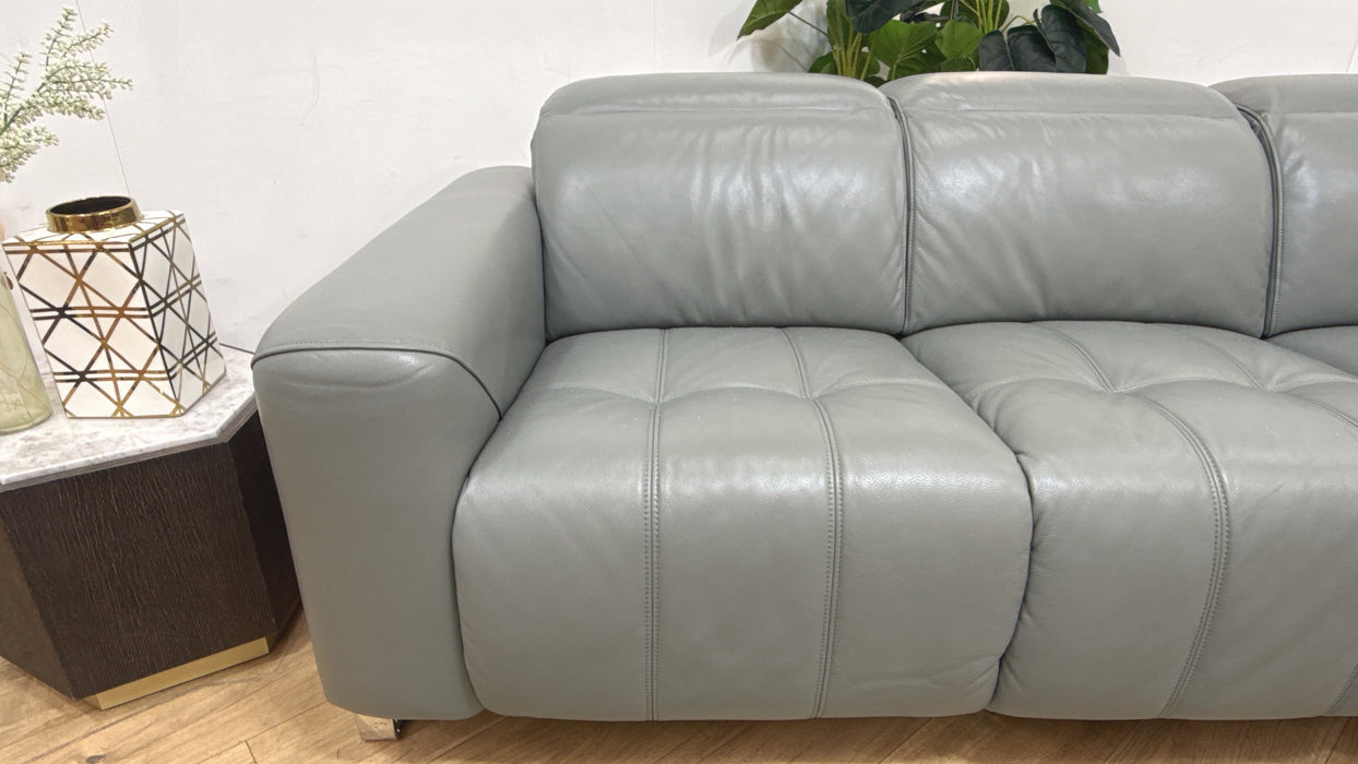 Sofology Marvella Leather 3 in Granite Teal