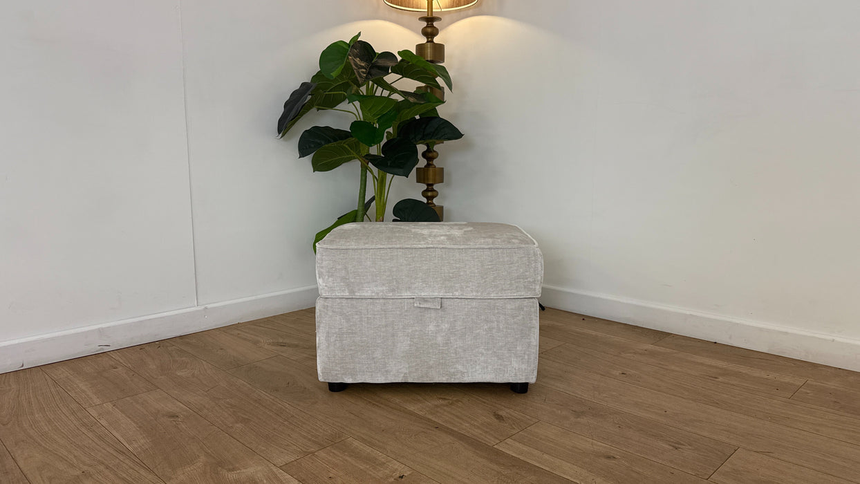 Sofology The Georgio Fabric Storage Footstool in Oyster All Over