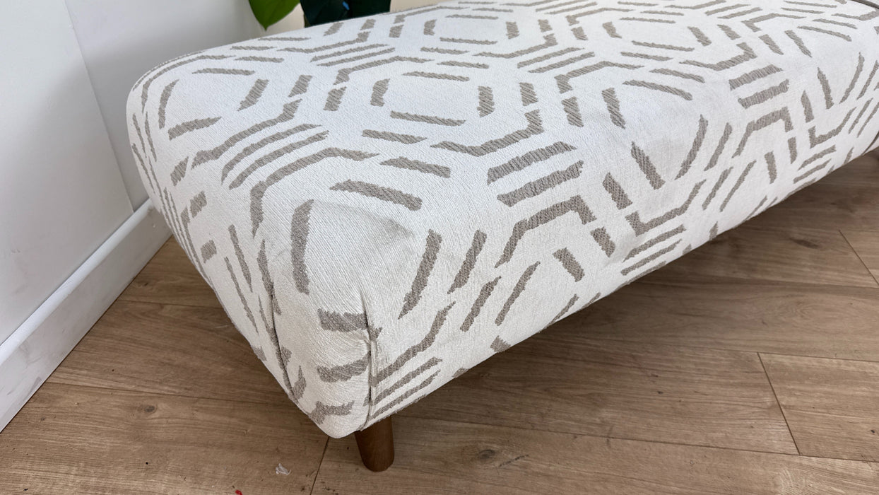 DFS The Ada Fabric Footstool in Natural/Stone Combination