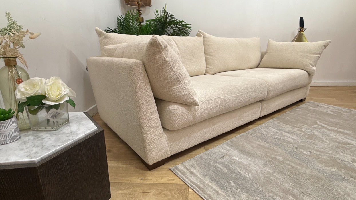 Sofology Tallulah Fabric 4 Seater Split in Cosy Boucle Ecru Mix