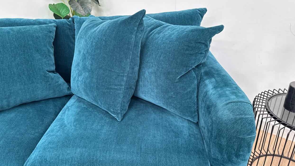 Sofology The Midland Hill 3 Seater Fabric Sofa in Chamonix Teal