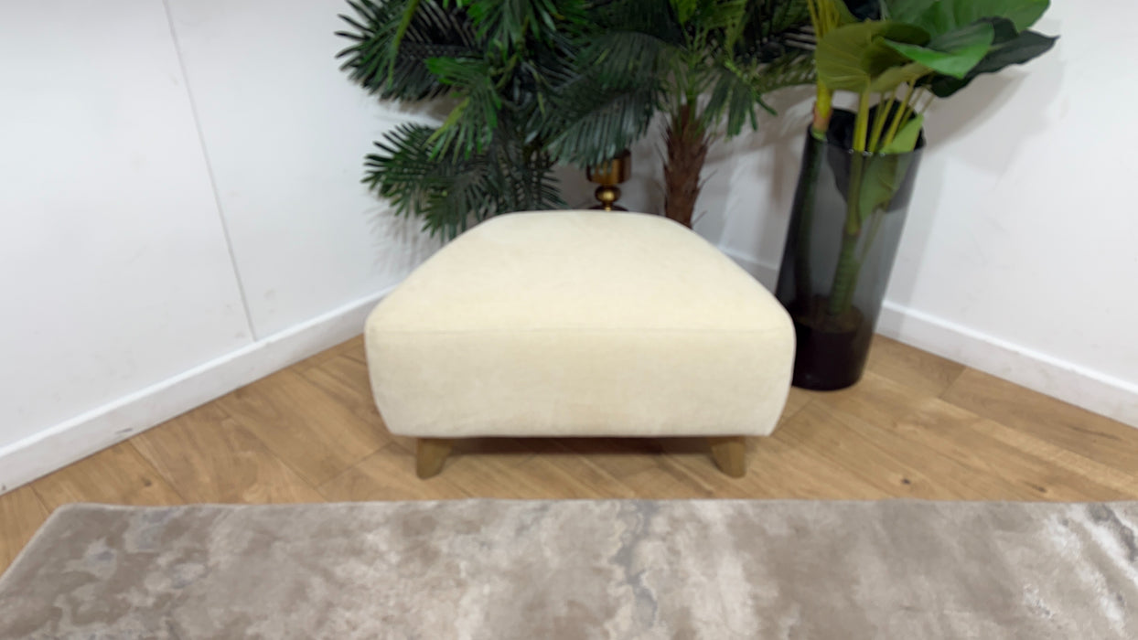 Sofology Larson Fabric Designer Footstool in Beige