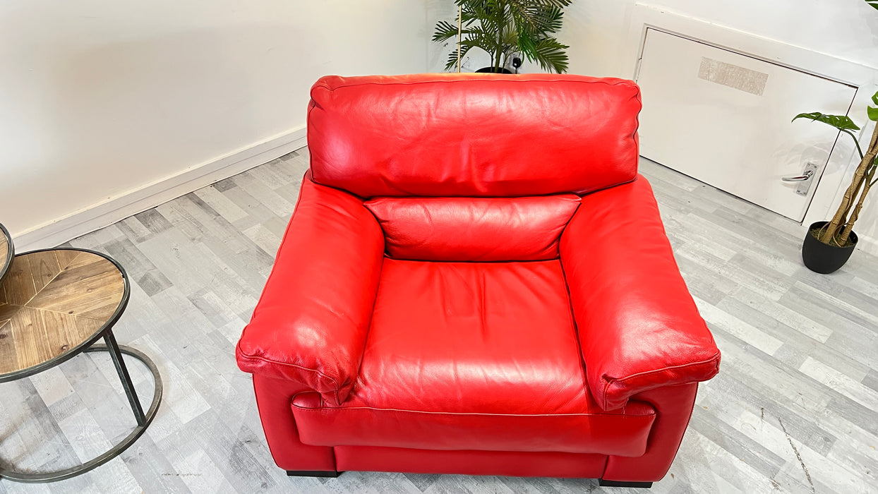 Santino - Leather Chair - Hampshire Red