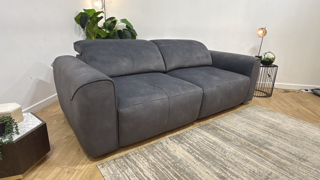 Sofology Riviera Fabric 3 Seater Motion Chaise in Lifestyle Flecked Charcoal