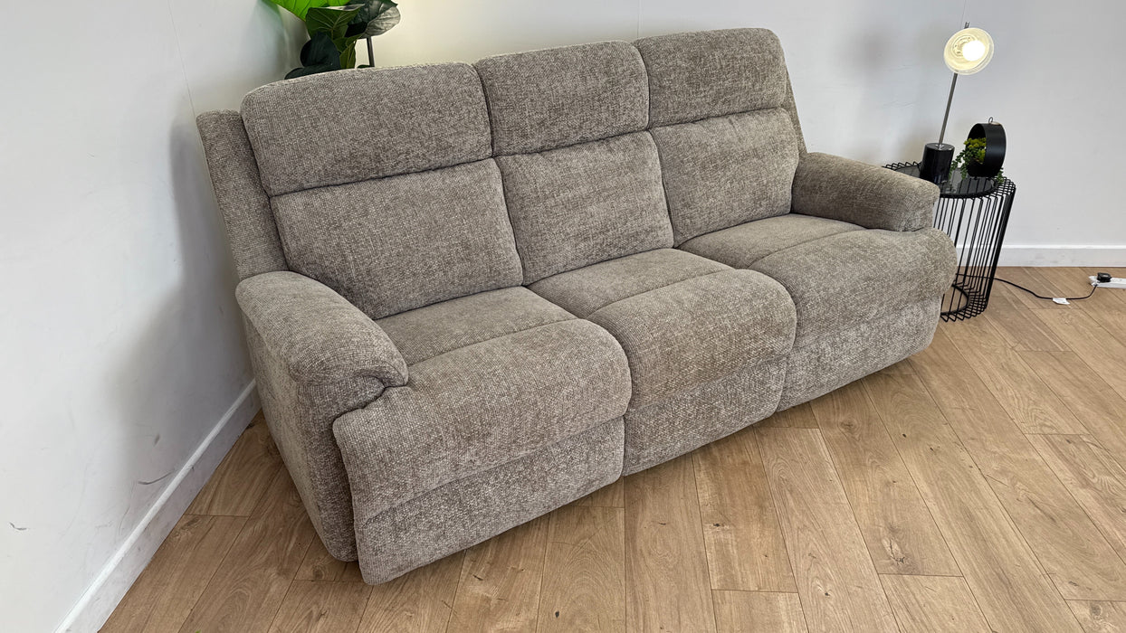 Sofology Gracie Fabric 3 Seater in Hopsack Chenille Linen