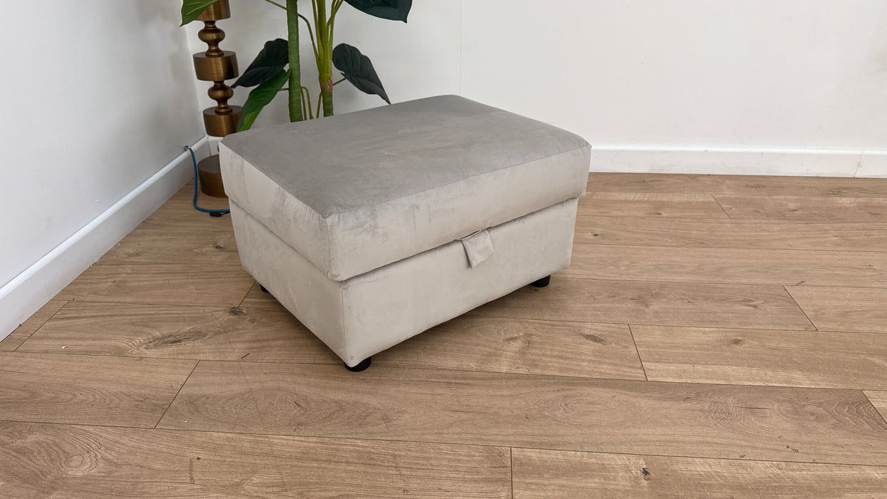 Sofology Islington Fabric Storage Footstool in Sleek Mink
