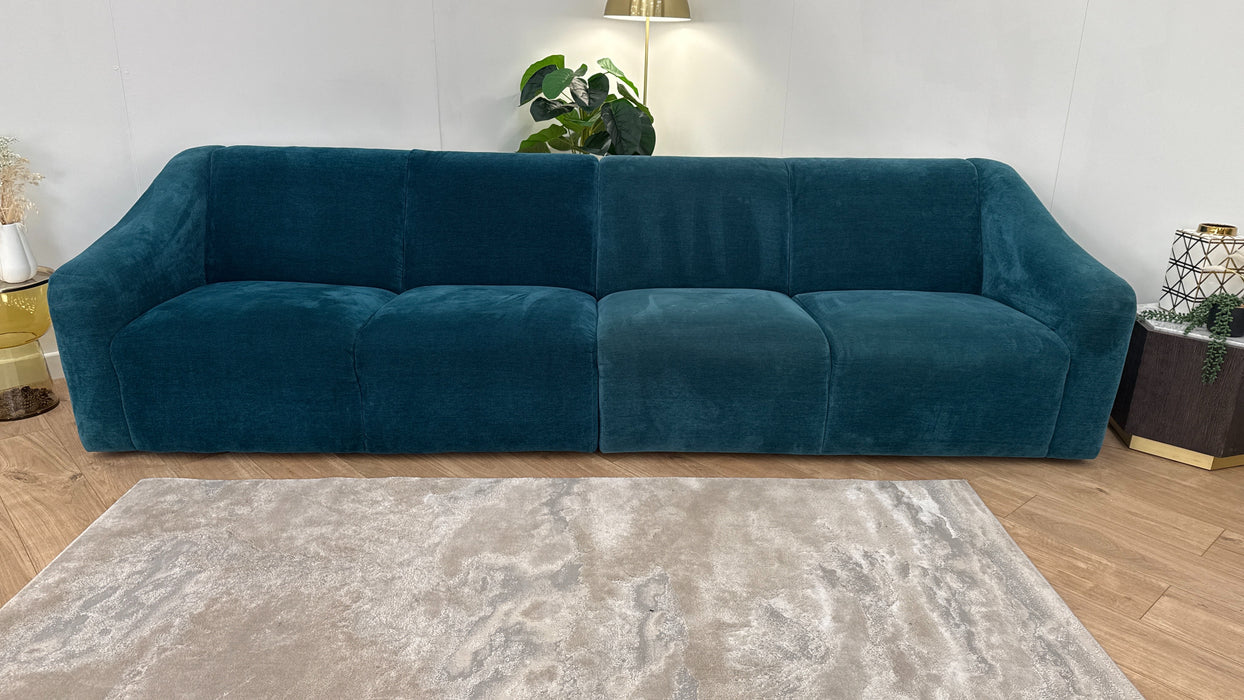 Sofology Bonbon Fabric 4 Seater Split in Aston Teal