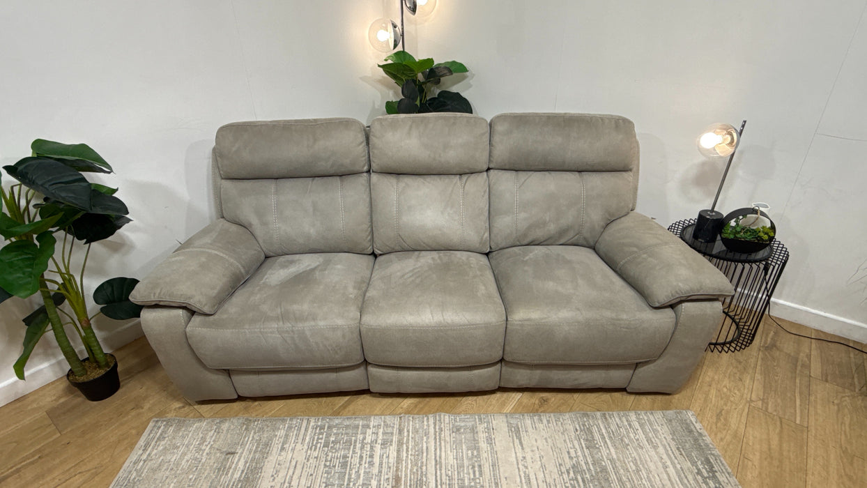 DFS Emery 3 Seater Fabric Manual Recliner in Misty