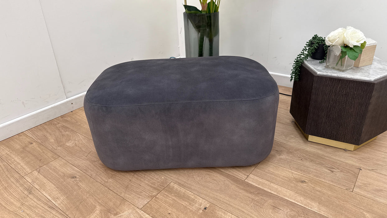 Sofology Metropolitan Fabric Footstool in Lifestyle Mottled Charcoal