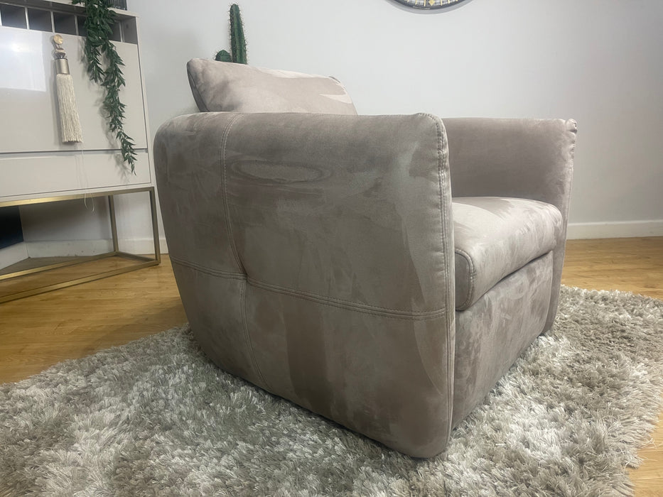 Marvella Fabric Swivel Chair Plush Fabric Nutmeg (WA2)