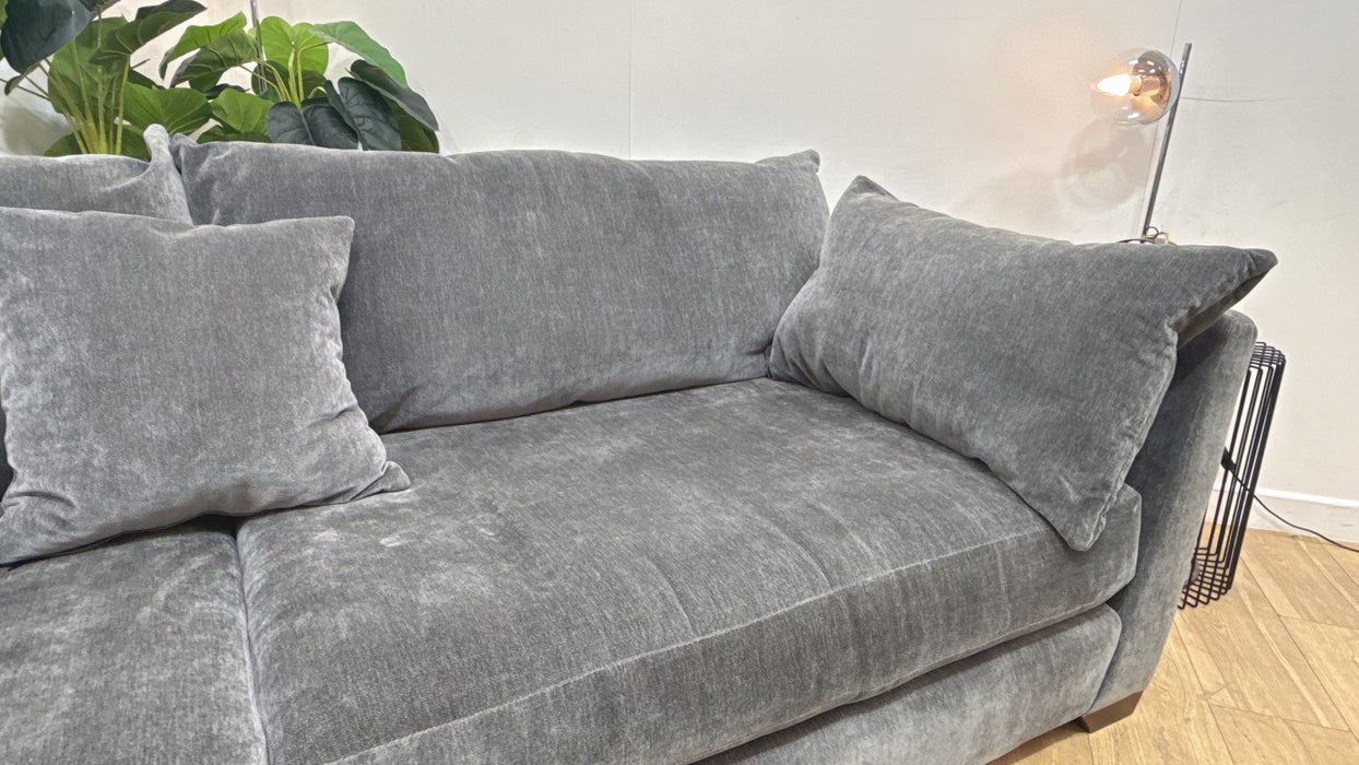 Sofology Tallulah Fabric 4 Seater Split in Soft Chenille Slate