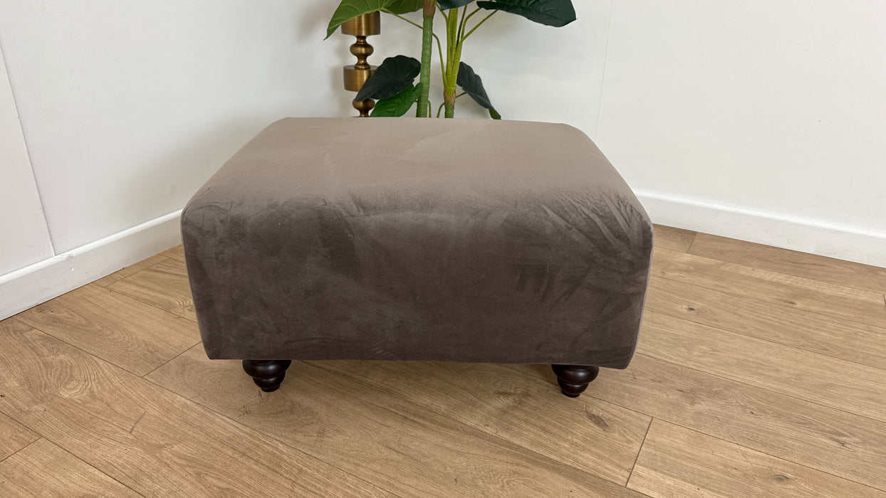 Sofology Balmoral Fabric Footstool in Matt Velvet Mole Limited Edition