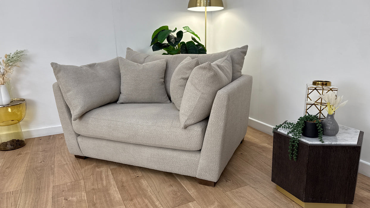 Sofology Tallulah Fabric Loveseat in Cosy Boucle Pebble