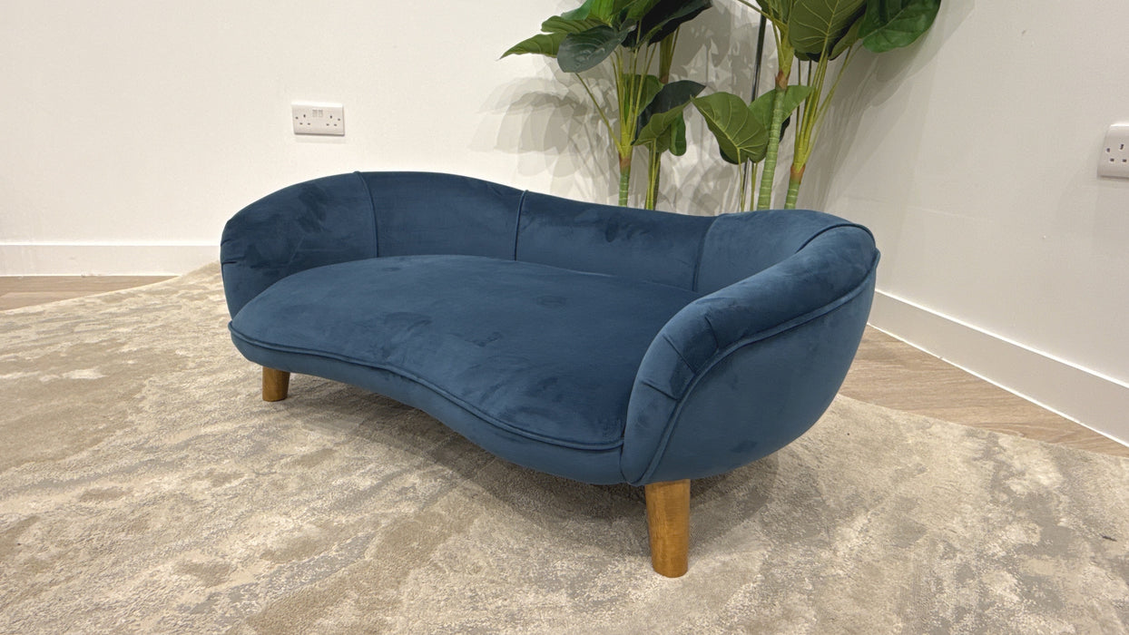 Sofology Perle Fabric Large Dog Sofa in Plush Teal