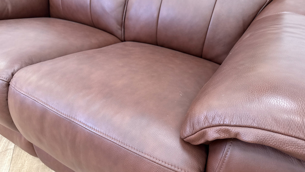 Sofology Carrera Leather 2 Seater in Trusty Embossed Chestnut