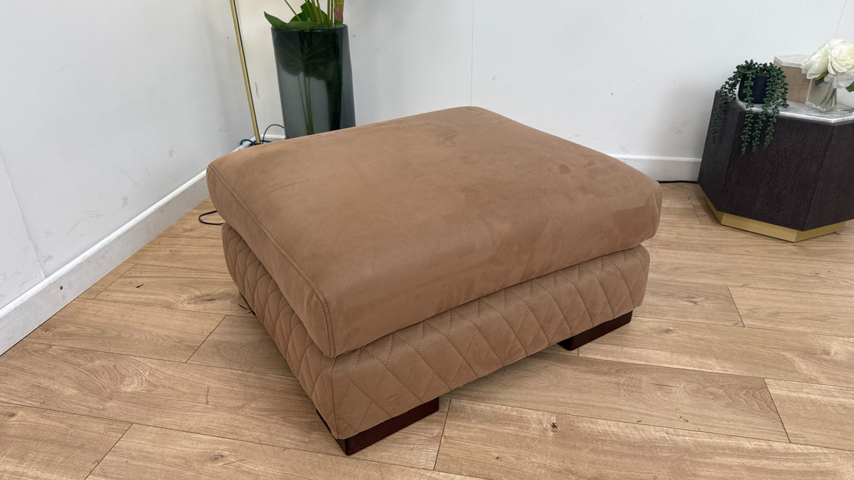 Sofology The Firenze Designer Fabric Footstool in Camel