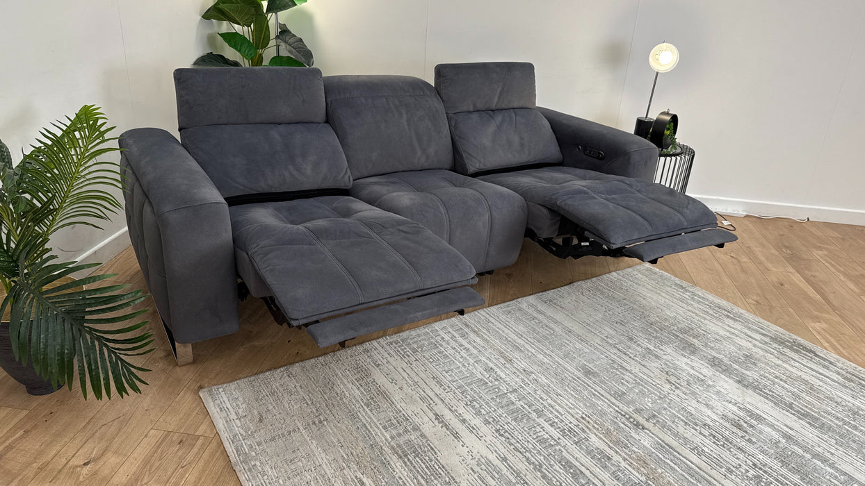 Sofology Marvella Fabric Recliner 3 Seater in Charcoal