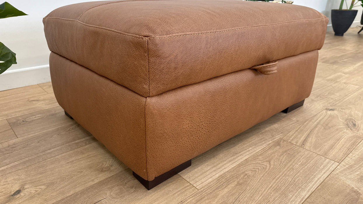 Mazzini Footstool - Storage - Apollo Tan