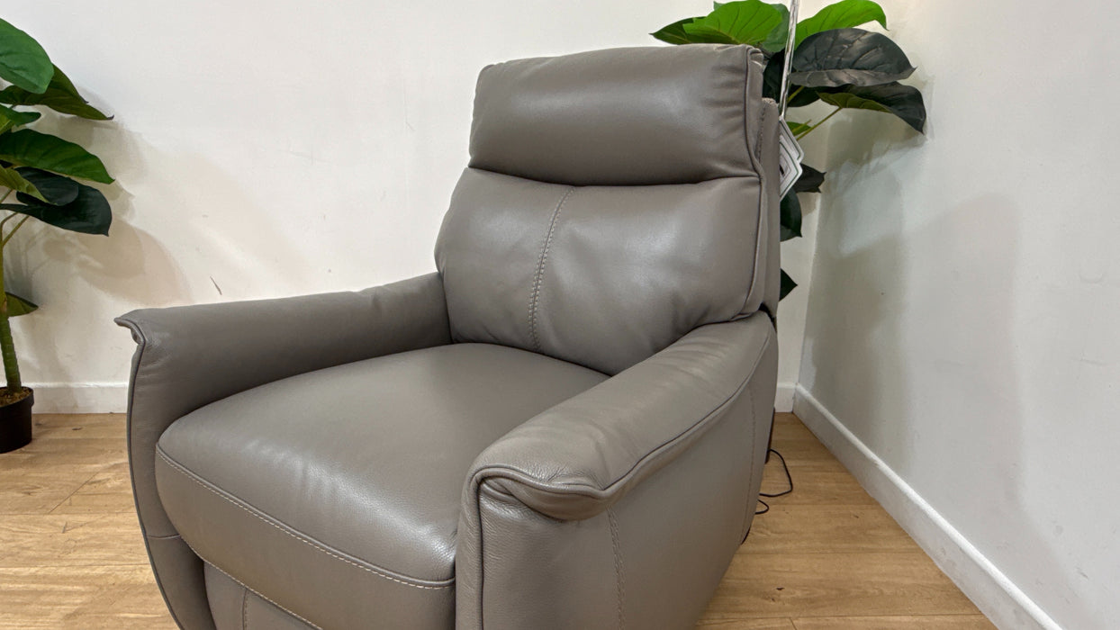 DFS Spiral Leather Swivel/Rocker Chair — The Sofa Clearance Outlet
