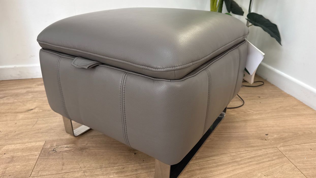 Sofology The Ravello Leather Designer Storage Footstool in Trusty Embossed Elephant