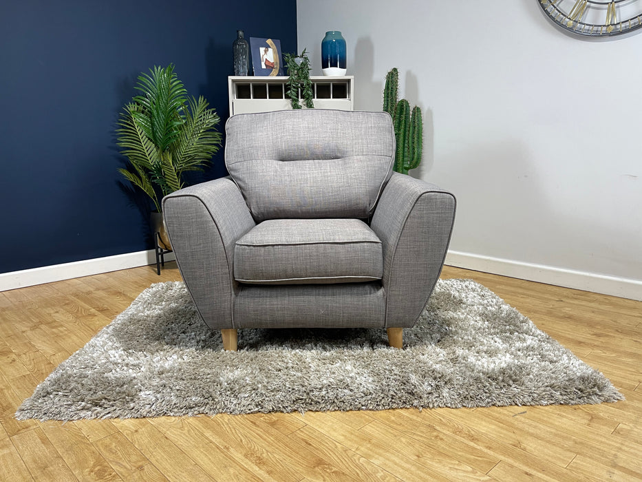 Hetty Fabric Chair Linoso Slate (WA2)