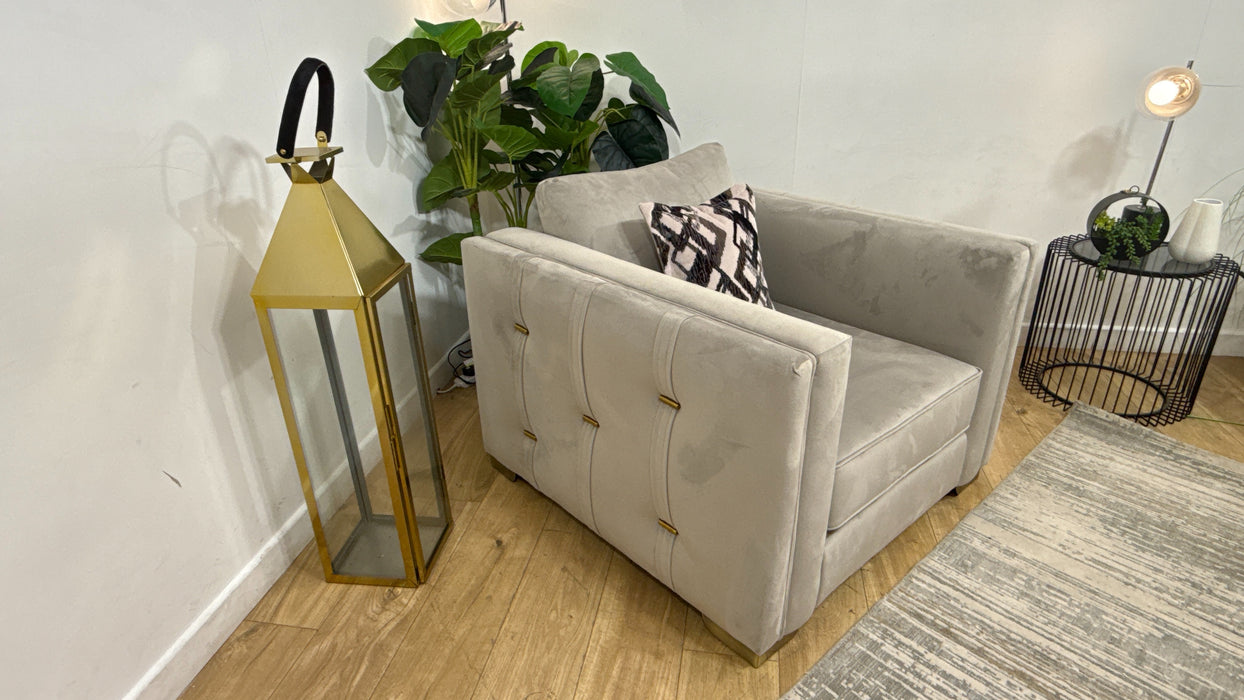 Sofology Titan Fabric Chair in Festival Stone/Stone Mix