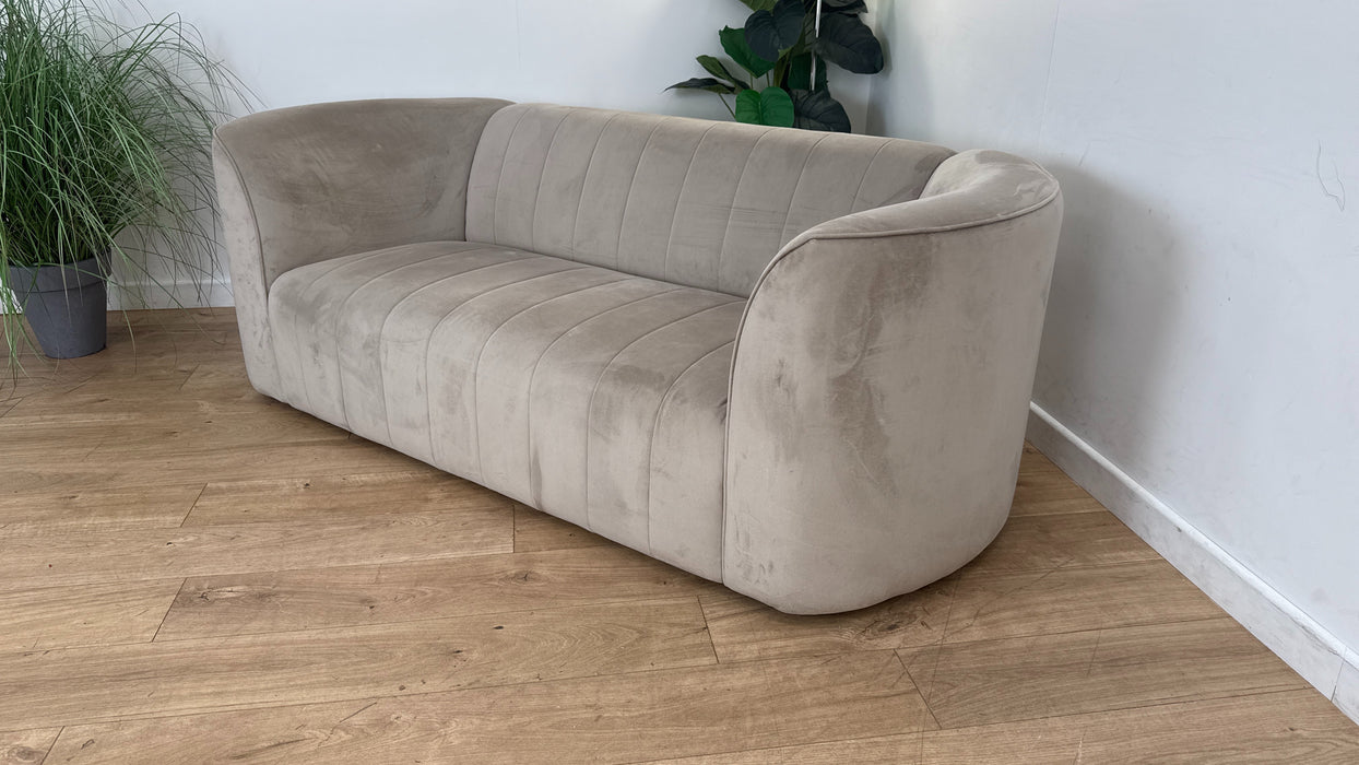 Sofology The Fitzrovia 2 Seater Fabric Sofa in Matt Velvet Stone Mix Without Trim